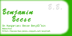 benjamin becse business card